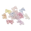 Bowknot with Star UV Plating Luminous Rainbow Iridescent Acrylic Beads LACR-R001-05A-2