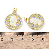 Brass Micro Pave Clear Cubic Zirconia Pendants KK-L213-039G-02-3