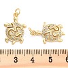 Brass Pave Clear Cubic Zirconia Pendants KK-U009-12I-G-3