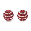 Stripe Pattern Polymer Clay Rhinestone Beads CLAY-NH0001-01H-1