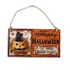 Halloween Wooden Door Hanging Welcome Sign Board HJEW-Z002-02C-1