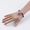 Chakra Jewelry Natural & Synthetic Mixed Stone Beads Charm Bracelet BJEW-JB03608-5