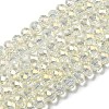 Electroplate Transparent Glass Beads Strands EGLA-A034-T6mm-T16-1