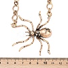 Alloy Crystal Rhiniestone Big Spider Pendant Necklaces for Women Men LS-NJEW-H061-01AG-2