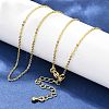 Brass Cable Chain Necklaces X-MAK-P011-01G-2