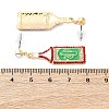 Zinc Alloy Enamel Stud Earrings EJEW-Z088-03G-02-5