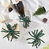8Pcs Cloth Curly Ribbon Bows AJEW-SP0001-48H-3