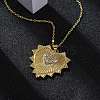 Brass Micro Pave Clear Cubic Zirconia Heart Pendant Necklaces for Women NJEW-S438-07C-G-2