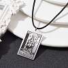 Tarot Card 201 Stainless Steel Pendant Necklaces NJEW-JN04496-03-2