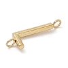 304 Stainless Steel Letter Connector Charms STAS-M108-01G-12-2