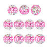 12Pcs Polymer Clay Rhinestone Beads RB-PH0001-46-7