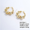 Vintage French Style Round Ball Hoop Earrings EC8157-1