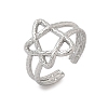 304 Stainless Steel Open Cuff Rings for Women RJEW-A079-07A-P-4