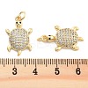 Brass Pave Clear Cubic Zirconia Pendants KK-U009-12K-G-3
