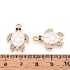 Alloy Rhinestone and Enamel Pendants PALLOY-T092-40G-01-3