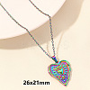 304 Stainless Steel Heart Pendant Necklaces for Men and Women FS-WG1B83F-15-1
