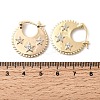 Star Brass Micro Pave Clear Cubic Zirconia Hoop Earrings EJEW-Z157-01G-5