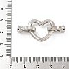 Rack Plating Brass Micro Pave Clear Cubic Zirconia Fold Over Clasps KK-A234-021C-P-3