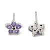 Brass Micro Pave Cubic Zirconia Stud Earrings EJEW-R016-26P-12-4