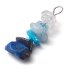 10Pcs 10 Styles Gradient Color Mixed Gemstone Chip Beaded Pendants PALLOY-JF02790-4