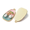 Light Gold Tone Alloy Enamel Pendants ENAM-B028-34KCG-01-2