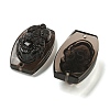Natural Ice Obsidian Carved Connector Charms G-Q191-01A-2