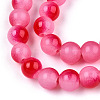Baking Paint Imitation Jade Glass Round Bead Strands DGLA-N003-10mm-06-3