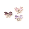 Brass Micro Pave Cubic Zirconia Pendants KK-K297-25G-1