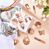 18Pcs 9 Styles Transparent Resin & Walnut Wood Pendants RESI-TA0003-35-5