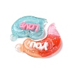 Gradient Color Translucent Resin Pendants RESI-G048-01A-3