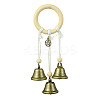 Iron Witch Bells for Door Knob for Protection HJEW-JM02224-1