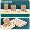 3-Slot Wood Earring Display Cards Stands LS-ODIS-WH0070-01-5