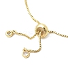 Brass Pave Cubic Zirconia Box Chain Slider Bracelet Making MAK-K024-02G-03-3