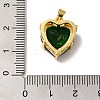Golden Brass Micro Pave Cubic Zirconia Pendants KK-C072-37G-4