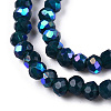 Electroplate Opaque Solid Color Glass Beads Strands EGLA-A034-P2mm-L07-3