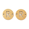 PVD Vacuum Plating 201 Stainless Steel Hollow Flat Round Links FIND-R149-03R-G-1