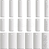 30Pcs 3 Style 201 & 304 Stainless Steel Rectangle Stamping Blank Tag Pendants STAS-BC0003-43-1