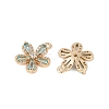 Rack Plating Brass Micro Pave Cubic Zirconia Pendants KK-C082-01G-02-2