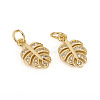 Brass Micro Pave Cubic Zirconia Charms ZIRC-L096-05G-1