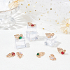 12Pcs 3 Colors Glass Pendants GLAA-SC0001-36-4