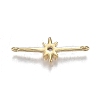 Brass Micro Clear Cubic Zirconia Links ZIRC-F120-096G-2
