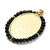 Brass with Glass Pendants KK-G472-05G-02-2