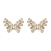 Butterfly Brass Micro Pave Cubic Zirconia Stud Earrings EJEW-M082-17G-01-3