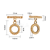 10Set 2 Colors Ion Plating(IP) 304 Stainless Steel Toggle Clasps STAS-CJ0001-205-2