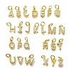 26Pcs Brass Micro Pave Cubic Zirconia Charms KK-R218-10G-1