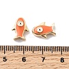 Brass Enamel Beads KK-A277-01G-02-3