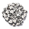 40Pcs 4 Styles Handmade Printed Porcelain Beads PORC-FP0001-04-1