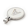 304 Stainless Steel with White Shell Pendants STAS-G268-01A-P-3