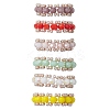 Faceted Rondelle Glass Beaded Stretch Rings for Women RJEW-JR00824-2