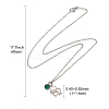 Valentine's Day 304 Stainless Steel & Green Glass Dolphin Heart Pendant Cable Chain Necklaces for Women NJEW-FS00014-03-7